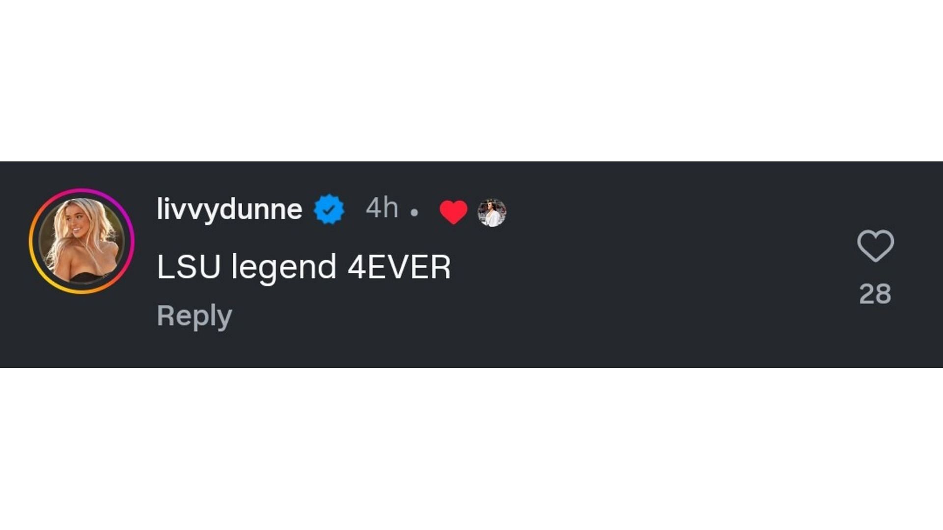 Screenshot of Dunne's comment (Image via: @ash_gnat)